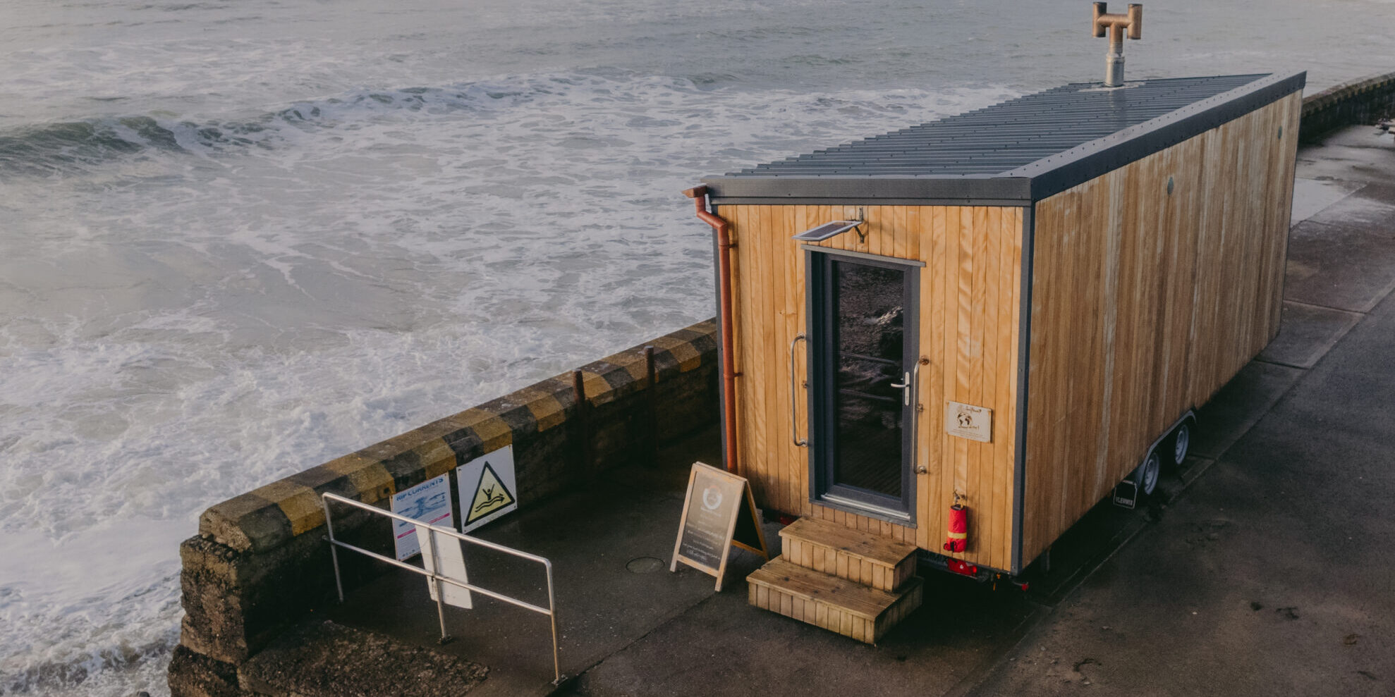 Wild Wellness Sauna at Garrettstown Beach with ocean views in Cork