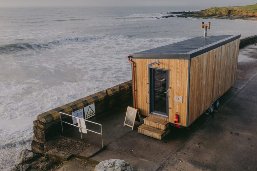 Wild Wellness Sauna at Garrettstown Beach with ocean views in Cork